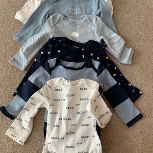 Carter’s 6 month boy onesies